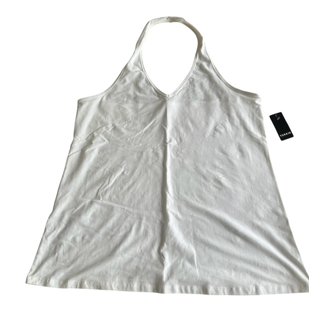 Torrid White Halter‎ Top Sleeveless Blouse Size 1 NWT
